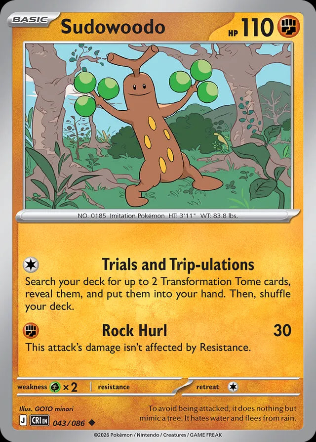 Chaos Rising Sudowoodo #043/86